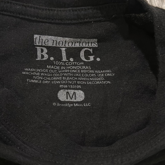 Biggie women’s biggie black t shirt knit size medium - Picture 3 of 4